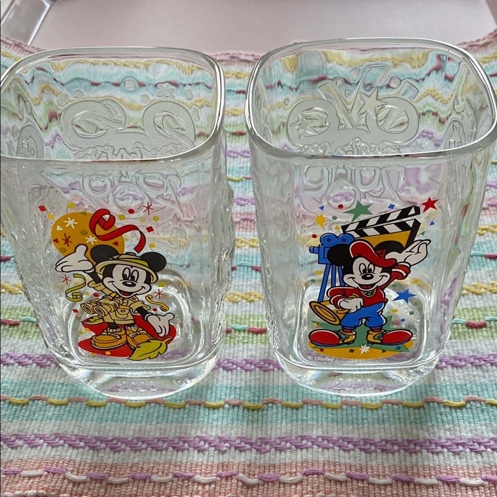 Disney Mickey Mouse Glass Tumblers